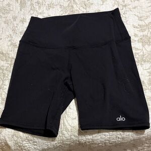 ALO Yoga Black High-Rise Bike Shorts